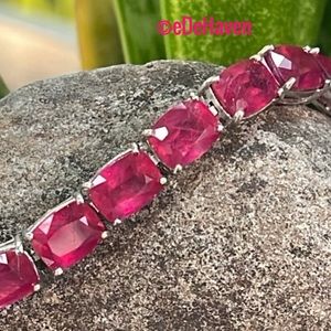 Sterling African Ruby Bracelet